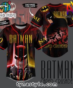 Batman Caped Crusader Custom Name Baseball Jersey