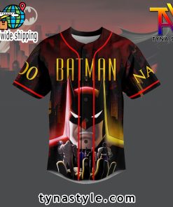 Batman Caped Crusader Custom Name Baseball Jersey