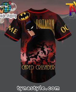 Batman Caped Crusader Custom Name Baseball Jersey