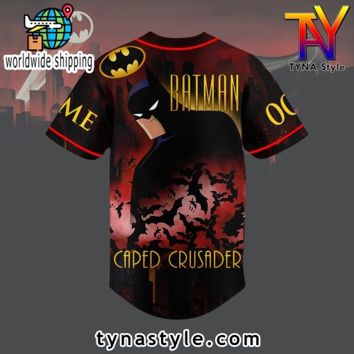 Batman Caped Crusader Custom Name Baseball Jersey