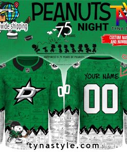 Dallas Stars Peanuts 75 Years Night Hockey Jersey