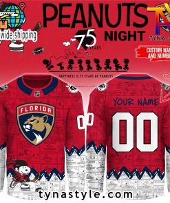 Florida Panthers Peanuts 75 Years Night Hockey Jersey