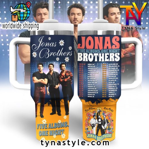 Jonas Brother 5 Albums 1 Night 40 OZ Stanley Tumbler