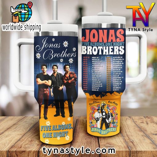 Jonas Brother 5 Albums 1 Night 40 OZ Stanley Tumbler