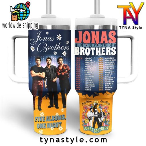 Jonas Brother 5 Albums 1 Night 40 OZ Stanley Tumbler