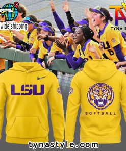 LSU Tigers Softball 2025 Special New Yellow Hoodie