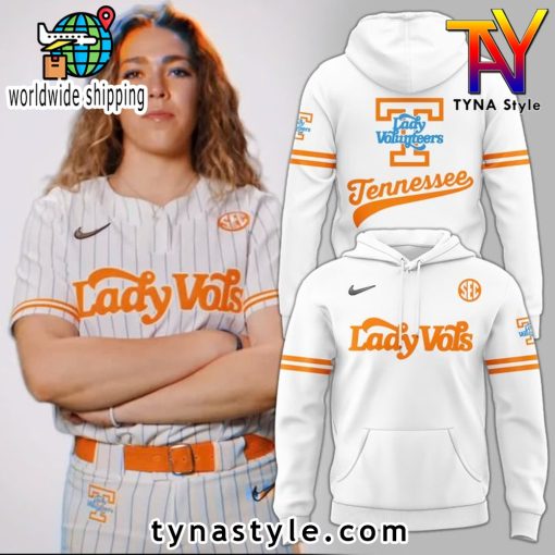 Lady Volunteers Special New Uniform Softball White Hoodie