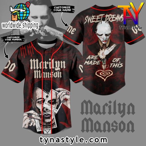 Marilyn Manson Sweet Dream Custom Name Baseball Jersey