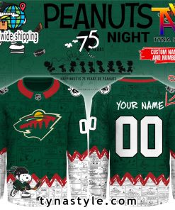 Minnesota Wild Peanuts 75 Years Night Hockey Jersey