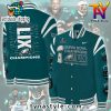 NFL Philadelphia Eagles Super Bowl LIX Champions Baseball Jacket Black Green