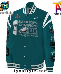 NFL Philadelphia Eagles Super Bowl LIX Champions Baseball Jacket