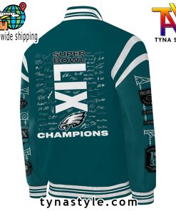 NFL Philadelphia Eagles Super Bowl LIX Champions Baseball Jacket