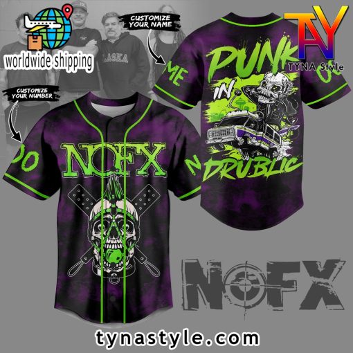 NOFX Punk In Drublic Custom Name Baseball Jersey