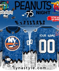 New York Islanders Peanuts 75 Years Night Hockey Jersey