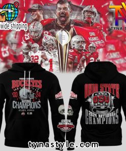 Ohio State Buckeyes Confetti National Champions Ring Black Hoodie