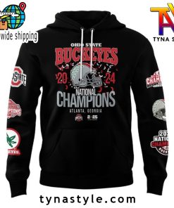 Ohio State Buckeyes Confetti National Champions Ring Black Hoodie