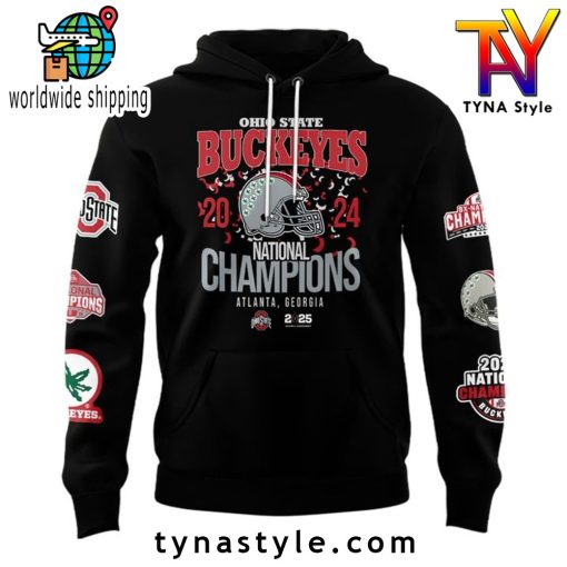 Ohio State Buckeyes Confetti National Champions Ring Black Hoodie