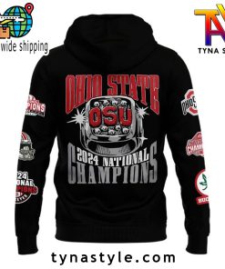 Ohio State Buckeyes Confetti National Champions Ring Black Hoodie