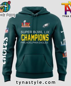 Philadelphia Eagles Super Bowl LIX Champions Hoodie Dark Green