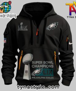 Philadelphia Eagles Super Bowl LIX Champions Premium Hoodie Black