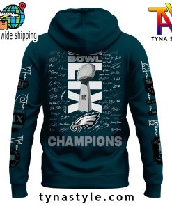 Philadelphia Eagles Super Bowl LIX Champions Premium Hoodie Dark Green