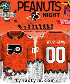 Philadelphia Flyers Peanuts 75 Years Night Hockey Jersey