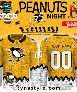 Pittsburgh Penguins Peanuts 75 Years Night Hockey Jersey