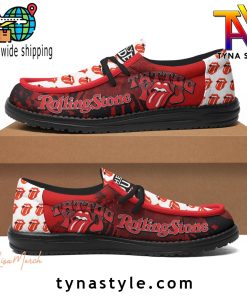 The Rolling Stones Premium Black Loafer Shoes