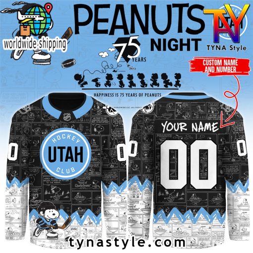 Utah Hockey Club Peanuts 75 Years Night Hockey Jersey