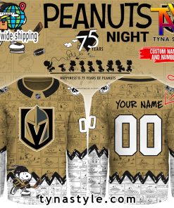 Vegas Golden Knights Peanuts 75 Years Night Hockey Jersey