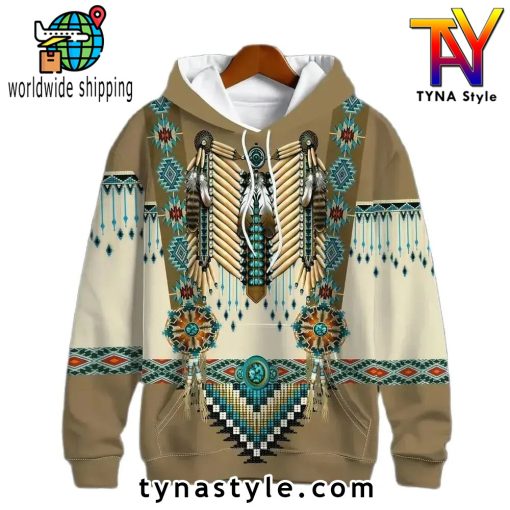 Vintage Ethnic Pattern Print Hoodie Limited Edition