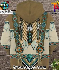 Vintage Ethnic Pattern Print Hoodie Litmited Edition