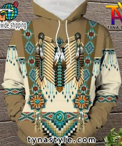 Vintage Ethnic Pattern Print Hoodie Litmited Edition