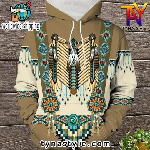 Vintage Ethnic Pattern Print Hoodie Limited Edition