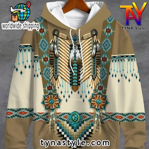 Vintage Ethnic Pattern Print Hoodie Limited Edition