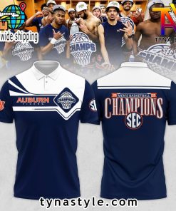 Auburn Tigers 2025 SEC Mens Basketball Regular Season Champions Polo Shirt