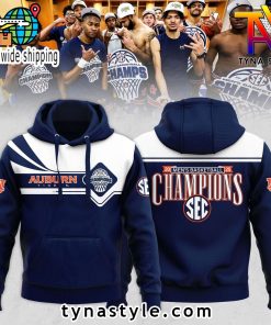 Auburn Tigers 2025 SEC Mens Basketball Season Champions Hoodie