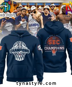 Auburn Tigers 2025 SEC Mens Basketball Season Champions Hoodie For Fans