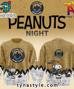 Cleveland Monsters 75th Anniversary of Peanuts Night Sweatshirt