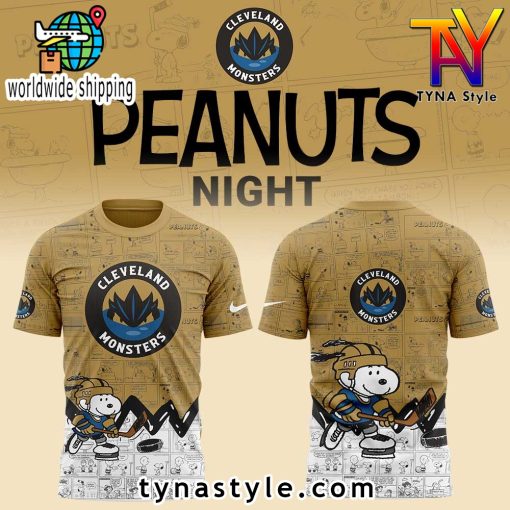 Cleveland Monsters 75th Anniversary of Peanuts Night T-Shirt