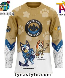 Cleveland Monsters x Bluey and Bingo Hockey Jersey