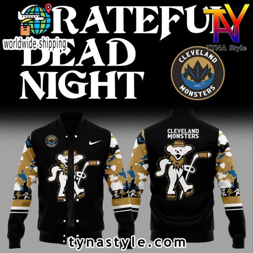 Cleveland Monsters x Grateful Dead Night Nike Baseball Jacket