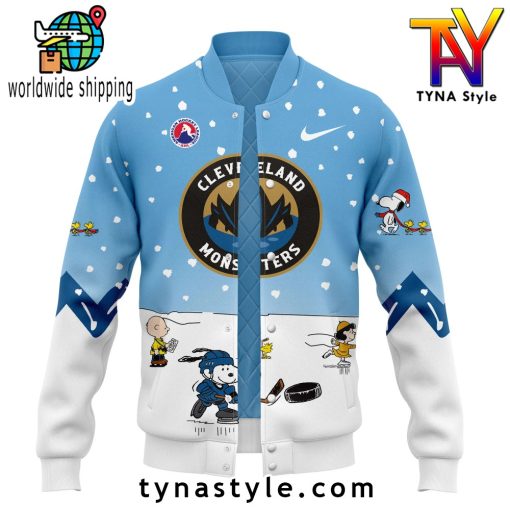 Cleveland Monsters x Peanuts & Snoopy Nike Baseball Jacket