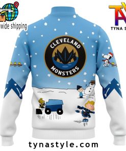 Cleveland Monsters x Peanuts Snoopy Nike Baseball Jacket