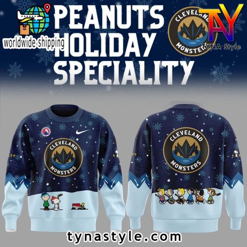 Cleveland Monsters x Peanuts & Snoopy Nike Sweatshirt Snow Night