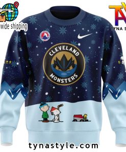 Cleveland Monsters x Peanuts Snoopy Nike Sweatshirt Snow Night