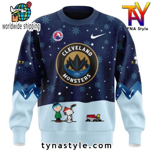 Cleveland Monsters x Peanuts & Snoopy Nike Sweatshirt Snow Night