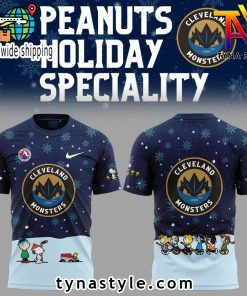 Cleveland Monsters x Peanuts & Snoopy Nike T-Shirt Snow Night