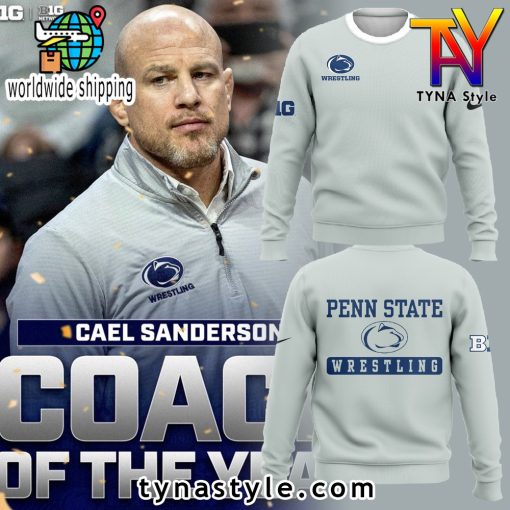 DK Penn State New Cael Sanderson Coach Of The Year Sweatshirt