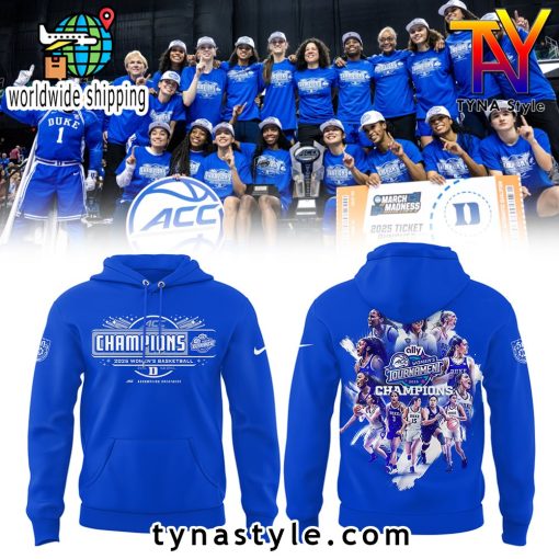 Duke Blue Devils ACC CHAMPIONS Limited Edition Hoodie Blue